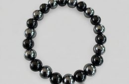 Bracelet de perles Obsidienne Noire et Tarahertz