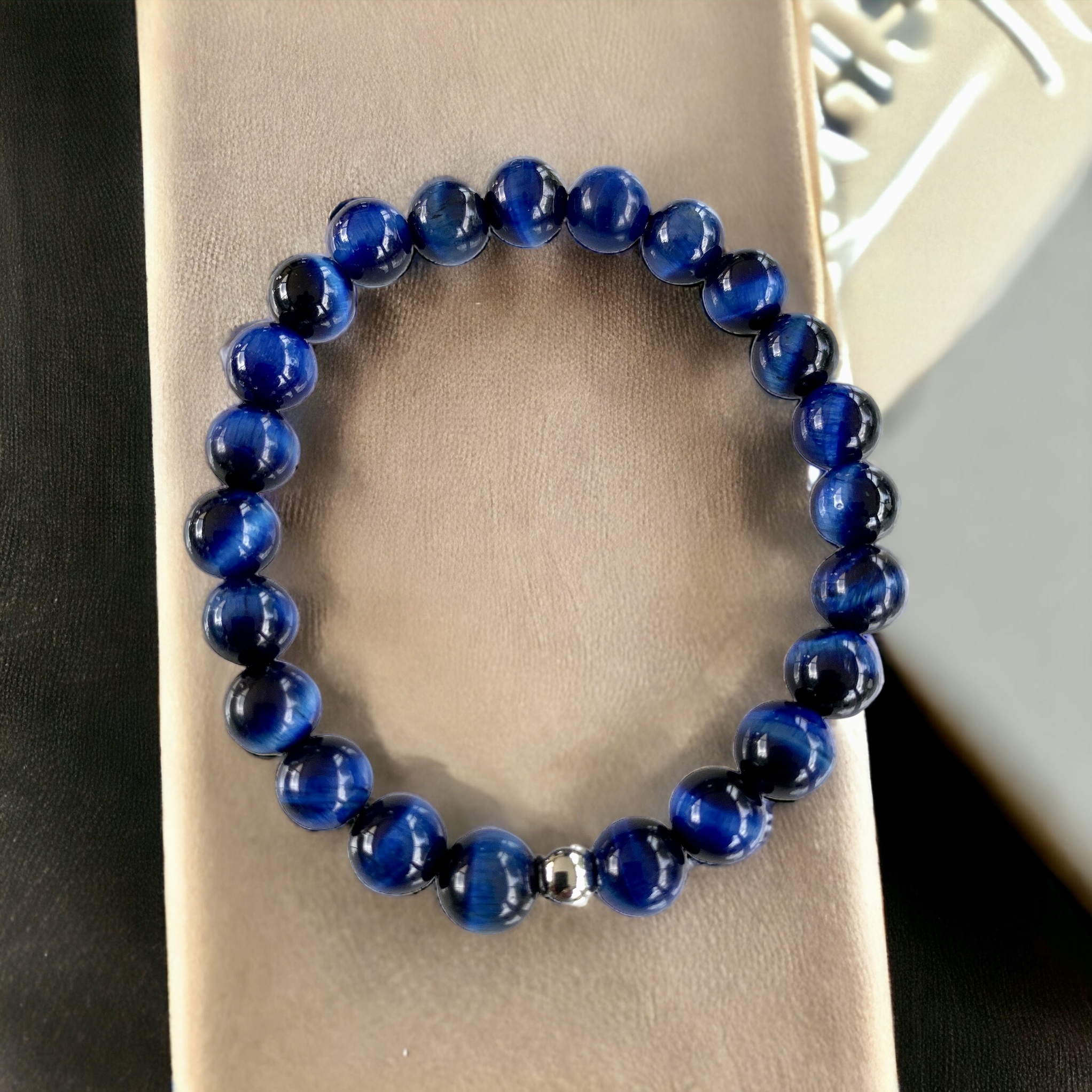 Bracelet Oeil de Tigre Bleu Providence