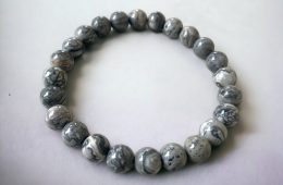 Bracelet Jaspe Picasso gris