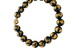 Bracelet Obsidienne motif asiatique