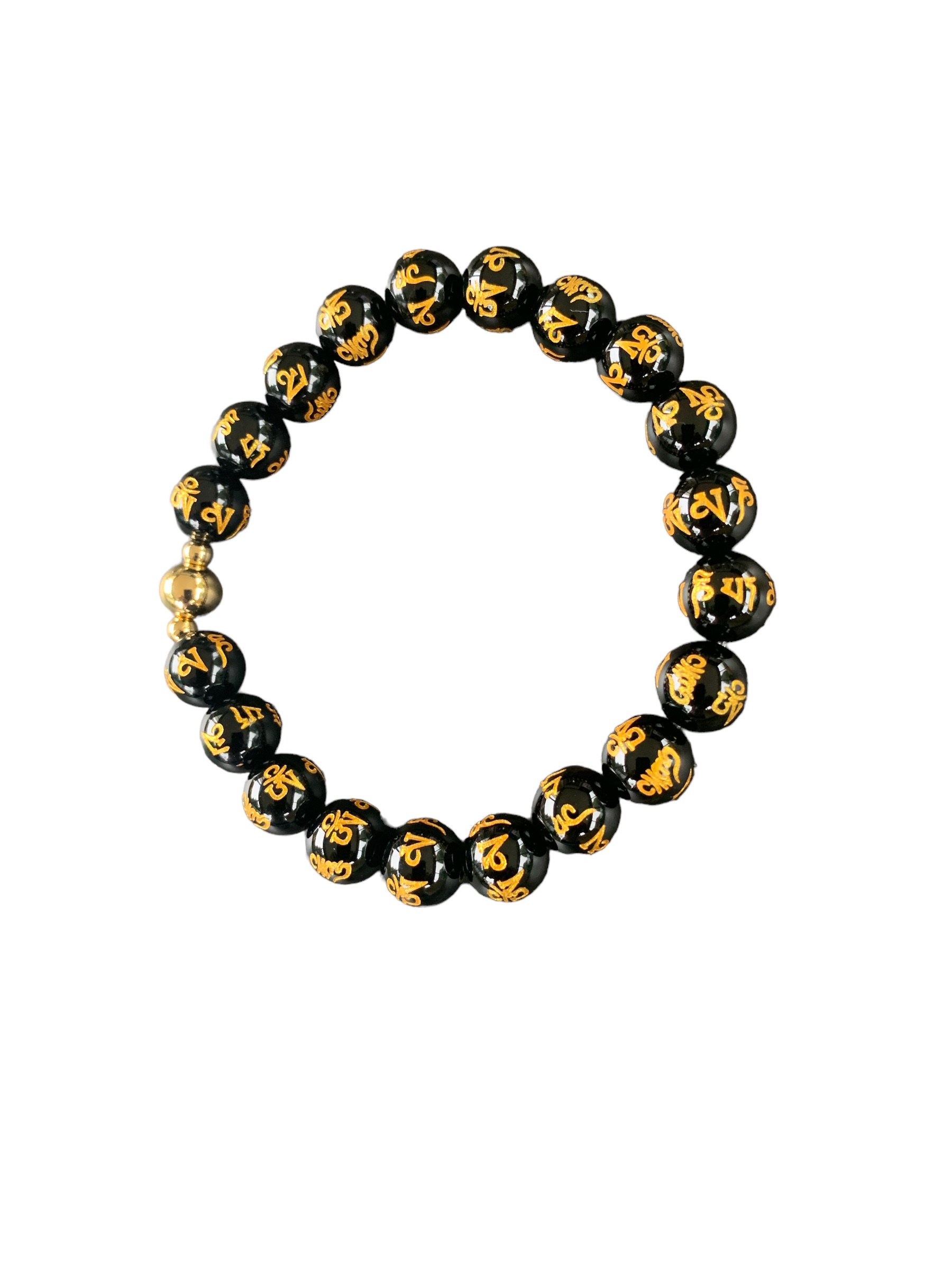 Bracelet Obsidienne motif asiatique