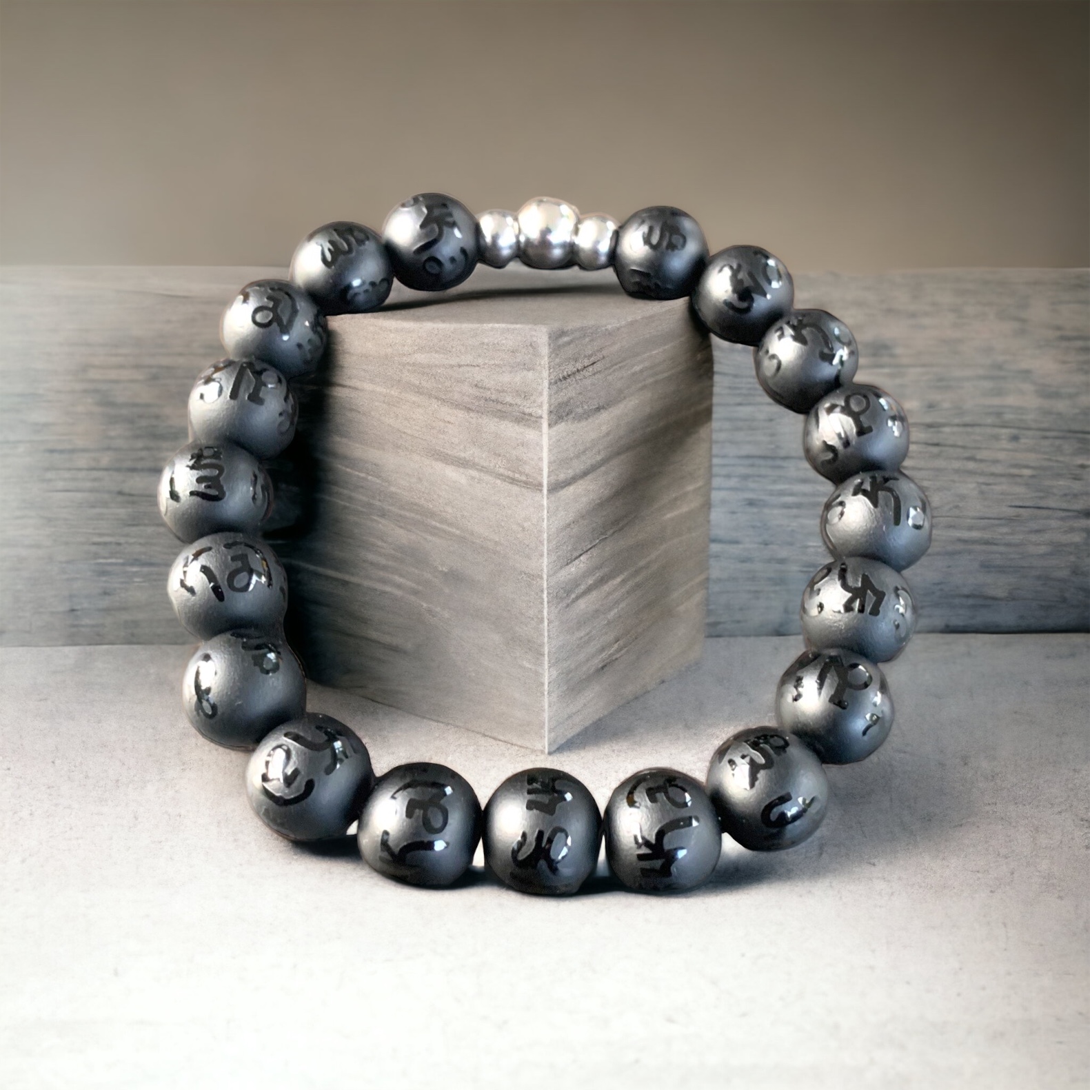 Bracelet Obsidienne Mat