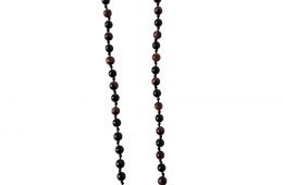 Collier Oeil de Taureau, Onyx et pendentif Cinabre