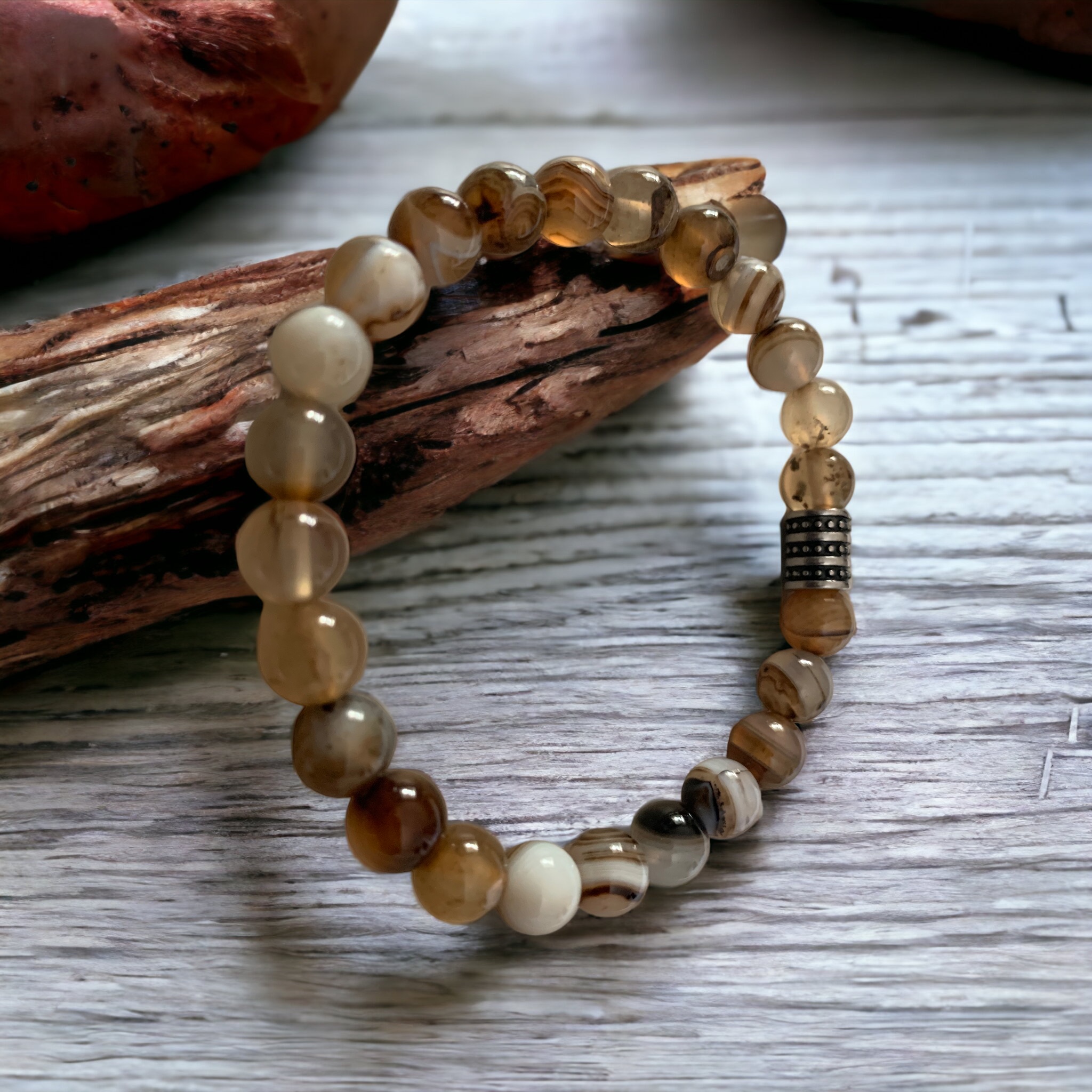 Bracelet en perles Quartz Lodolite