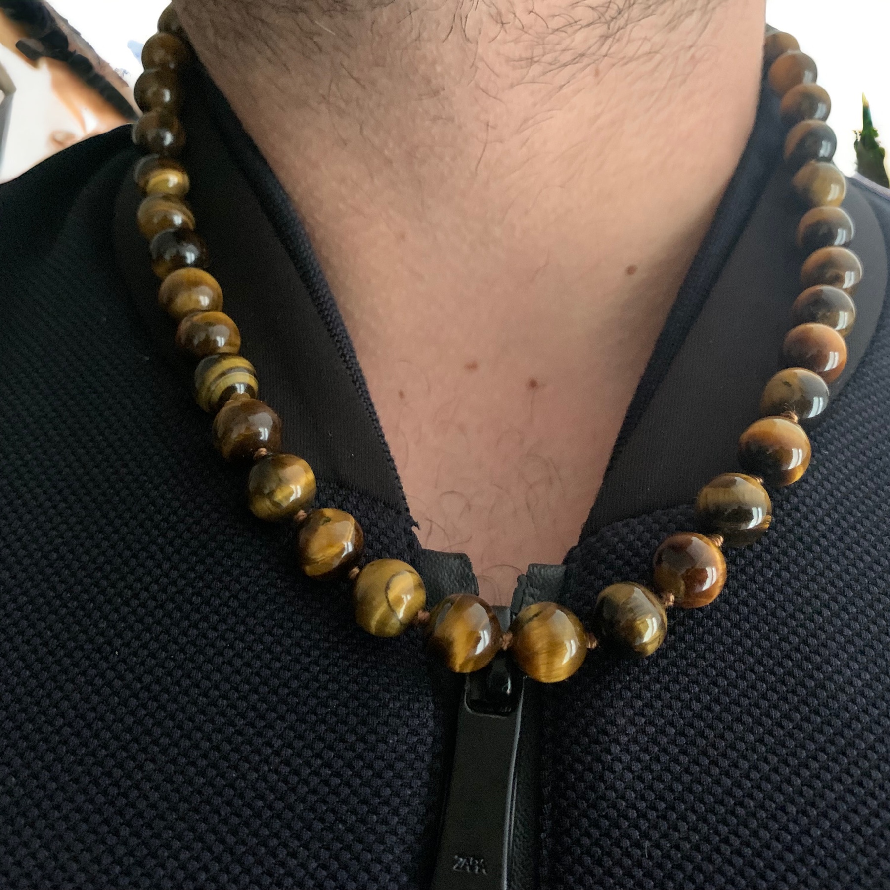 Collier de perles naturelles Oeil de Tigre