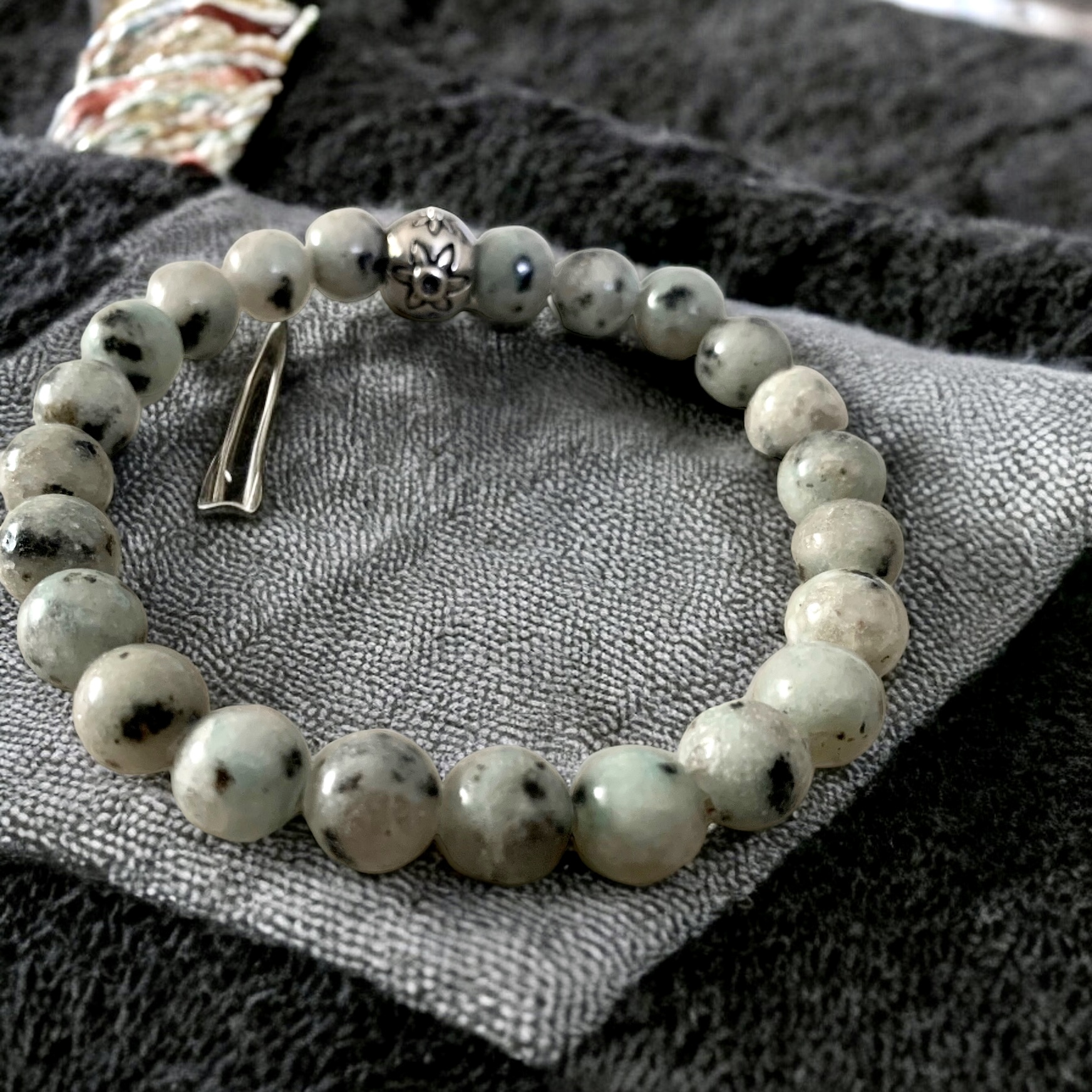 Bracelet de perles de Jade Néphrite des Andes