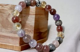 Bracelet énergie de perles naturelles Auralite 23