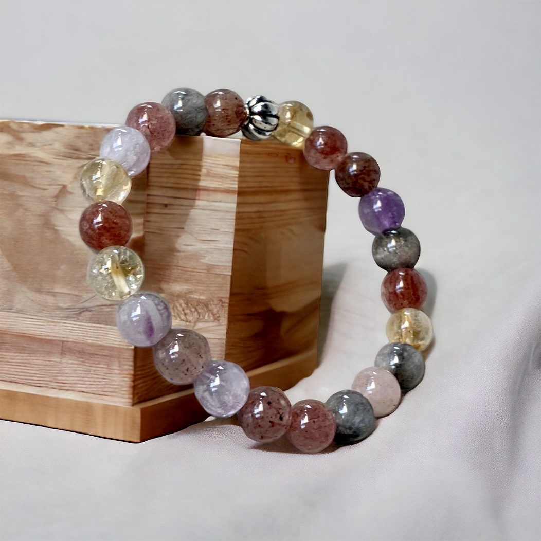 Bracelet énergie de perles naturelles Auralite 23