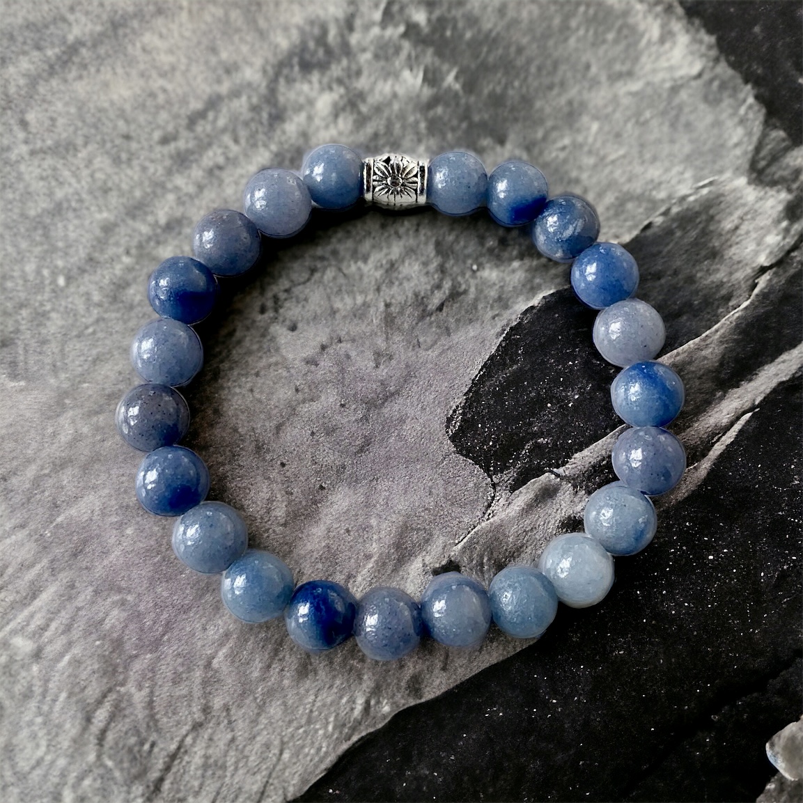 Bracelet de perles Aventurine Bleu