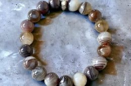 Bracelet de pierre Agate Botswana