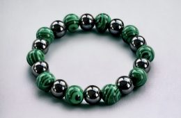 Bracelet pierre Malachite et Hématite