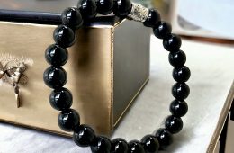 Bracelet de pierre Tourmaline noire