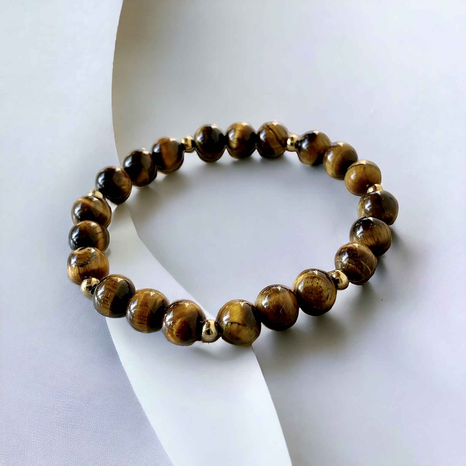 Bracelet de perles naturelles Oeil de Tigre