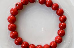 Bracelet de perles Howlite Rouge