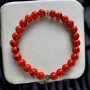 Bracelet de perles Howlite rouge