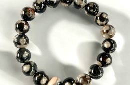 Bracelet de perles Agate Feu Noire