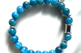 Bracelet de pierre Apatite Bleue