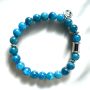 Bracelet de pierre Apatite Bleue